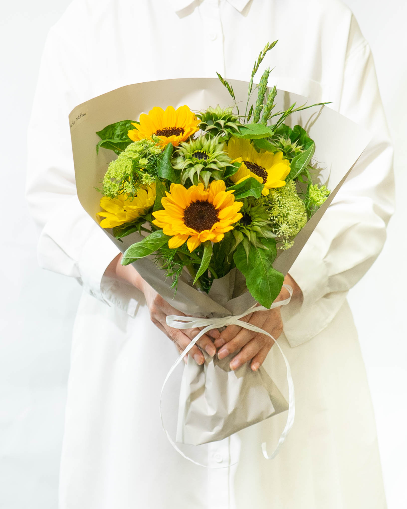 産地直送 ひまわり花束 ミックス（8本入り）／福島 hanano-caからお