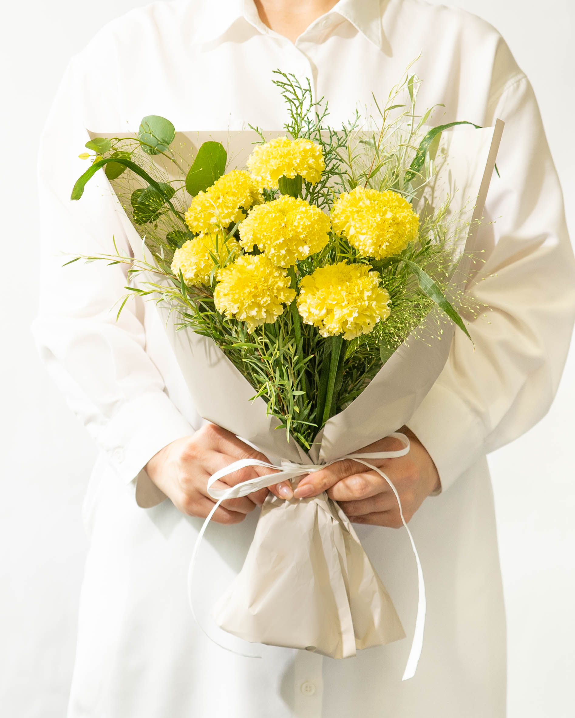 産地直送 マリーゴールド 草花 花束 Sサイズ ／福岡 コスモファーム