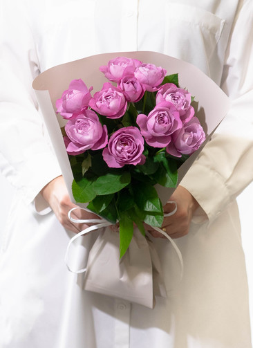 産地直送 香るバラ花束 ブルーパフューム Sサイズ／静岡 増田バラ園