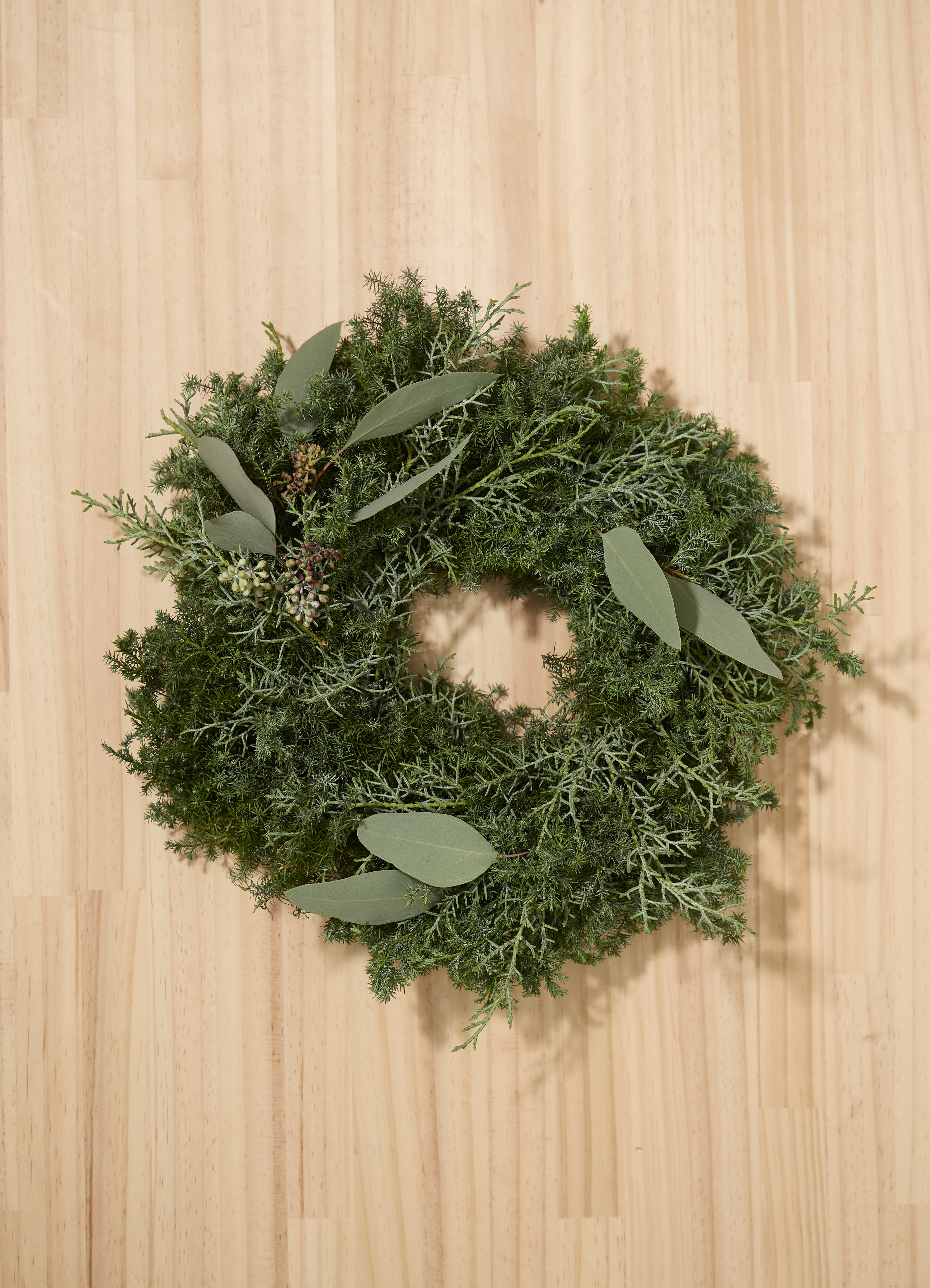 クリスマスリース　フレッシュリース　グリーンリース　おしゃれ　癒し　no.4 クリスマス限定】クリスマスフレッシュリース (S) 直径25cm〜30cm