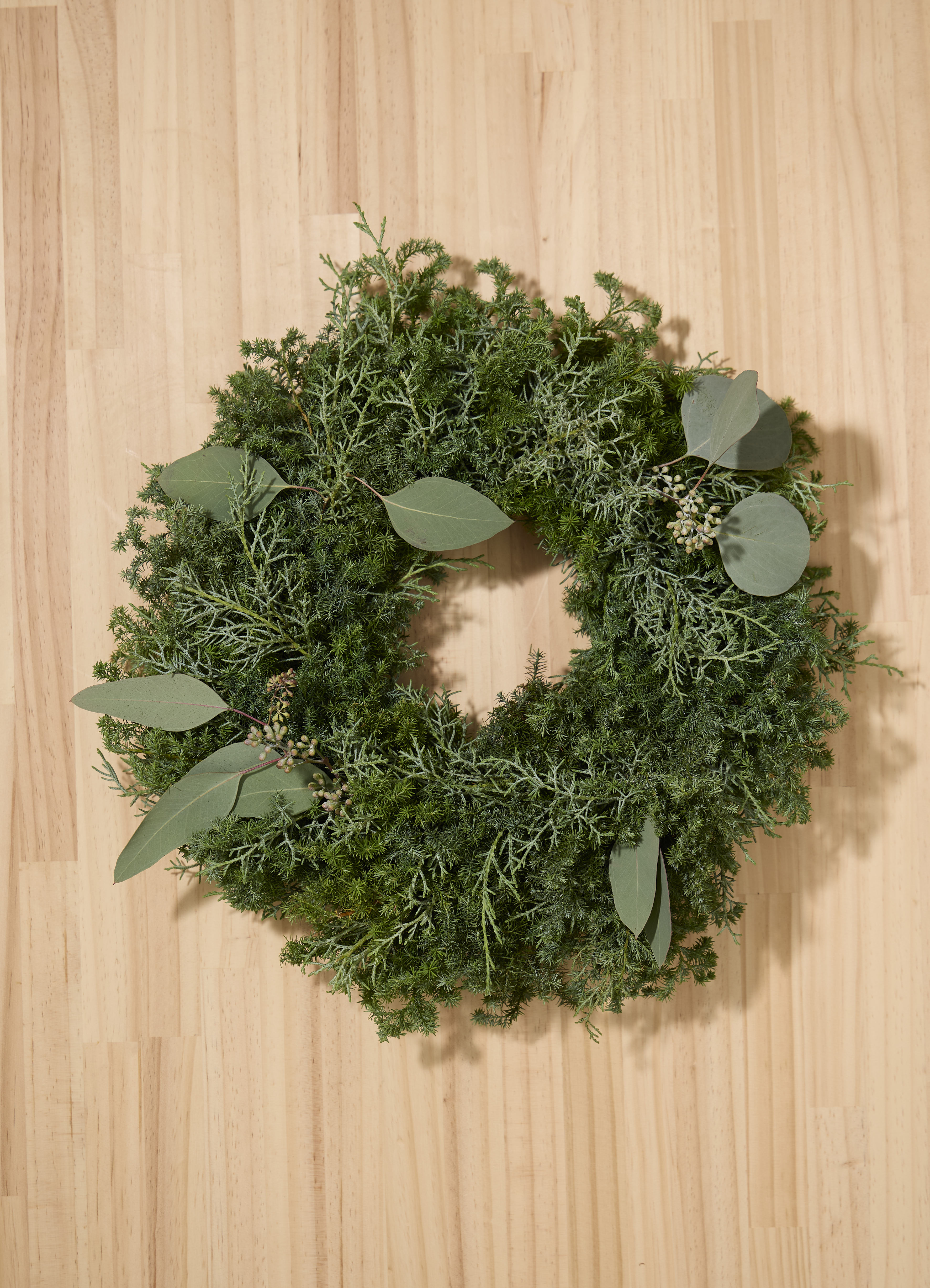 クリスマス てづくりのフレッシュリース ナチュラル M | フラワー