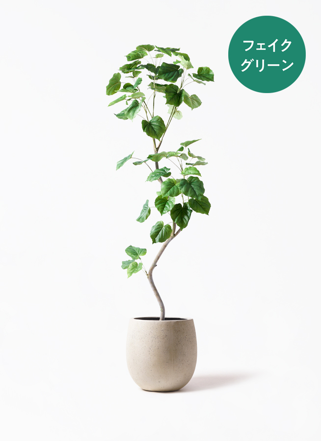 観葉植物【フェイクグリーン】ウンベラータ 曲り 190cm ラスターポット
