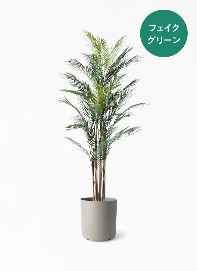 観葉植物【フェイクグリーン】アレカヤシ 185cm ファイバークレイ Gray