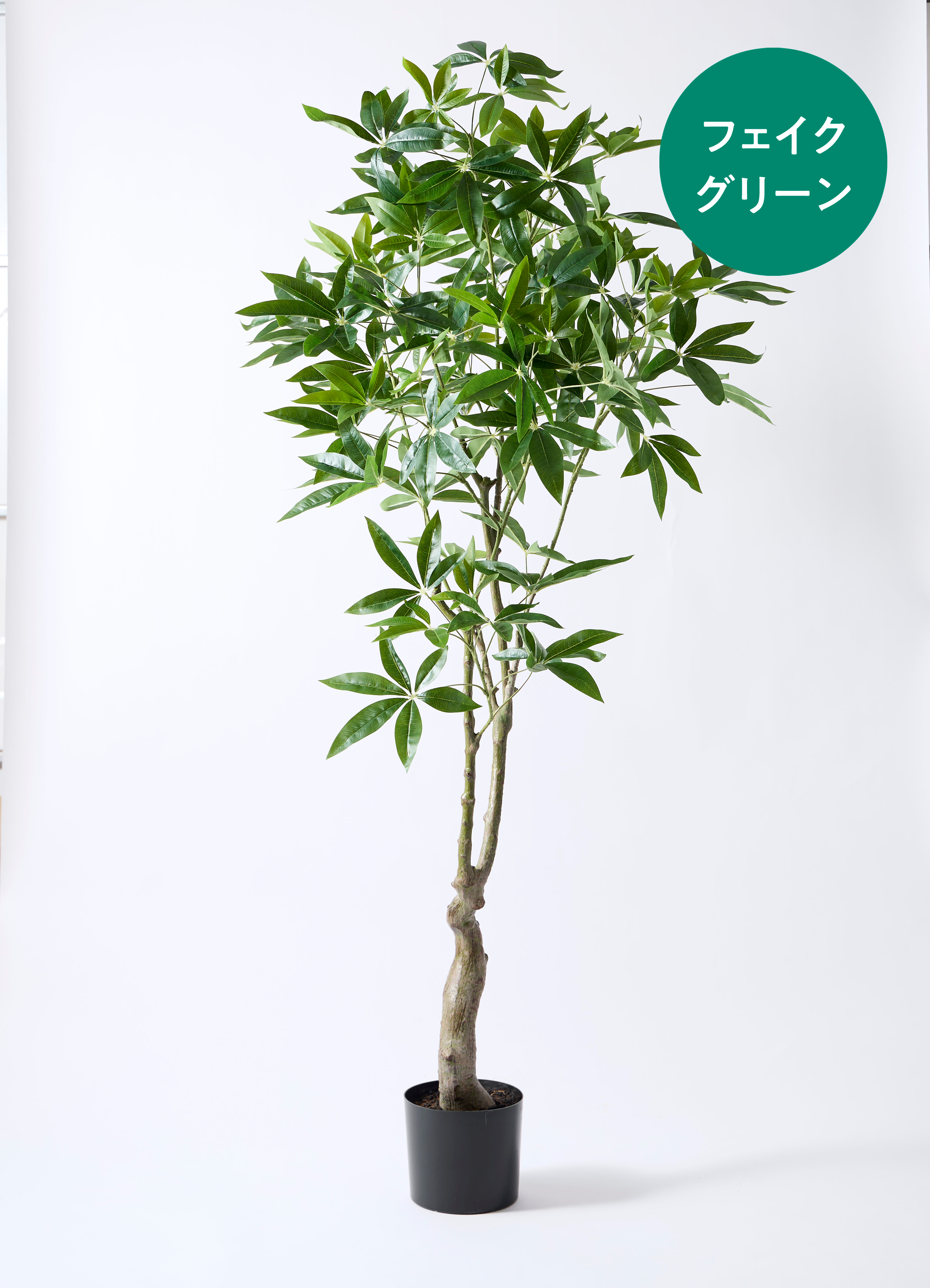 パキラ フェイクグリーン ACTUS プラントカバー 鉢 セット 観葉植物【フェイクグリーン】パキラ 180cm Eco Stone (エコストーン