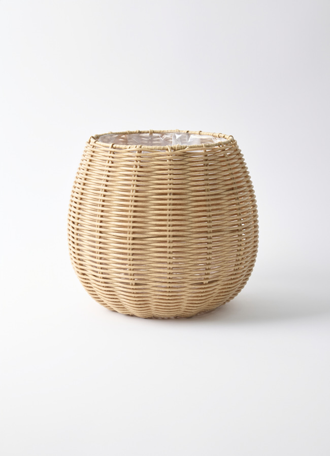 鉢カバー ジェミニ バスケット ナチュラル L 6号鉢用 #ミュールミル CV