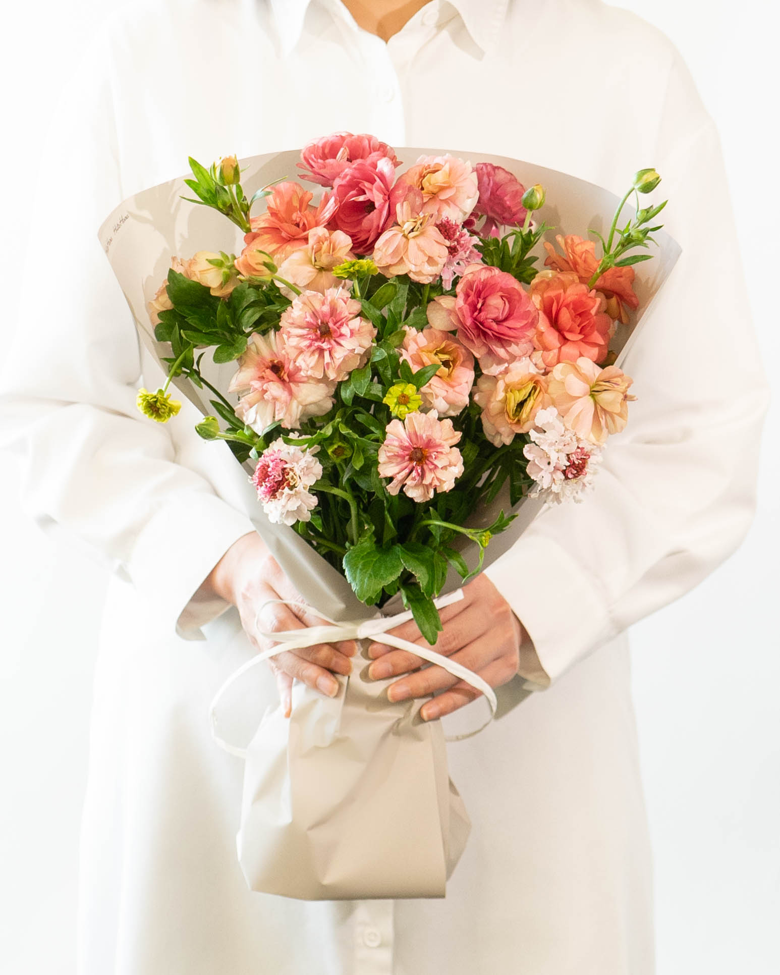 産地直送 ラナンキュラスラックス 草花 花束 ピンク Mサイズ／千葉