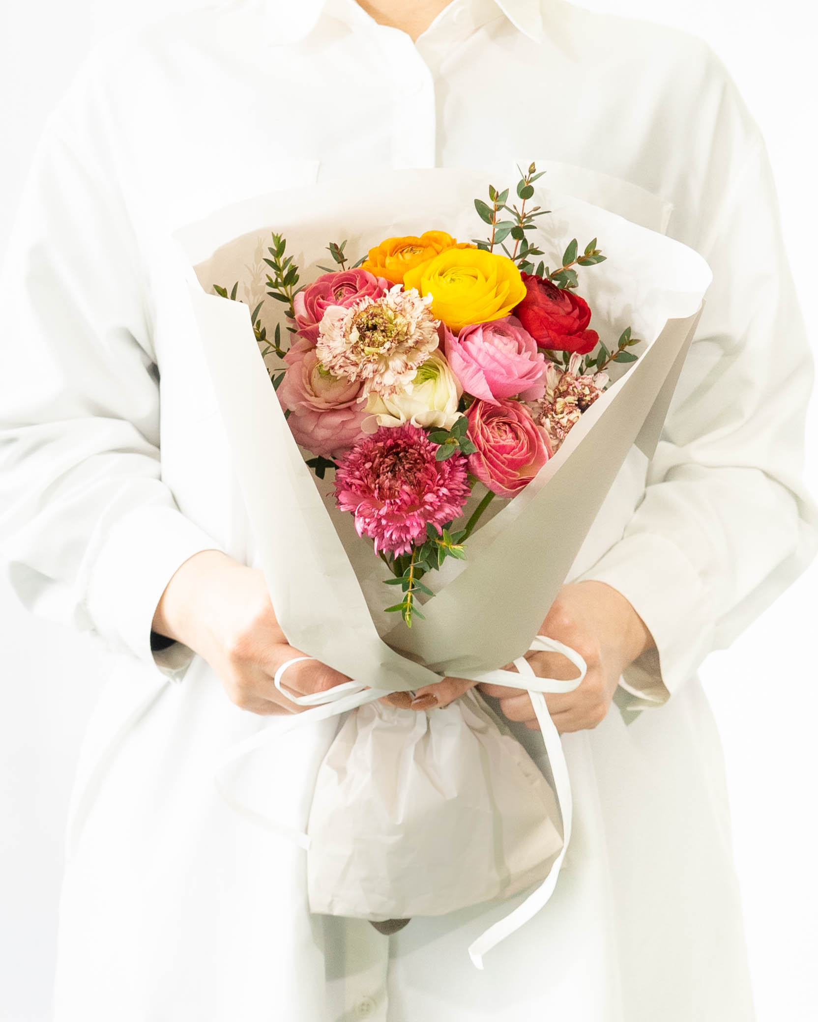 産地直送 草花 ミックス おまかせ 花束 S／福島 hinatabaからお届け