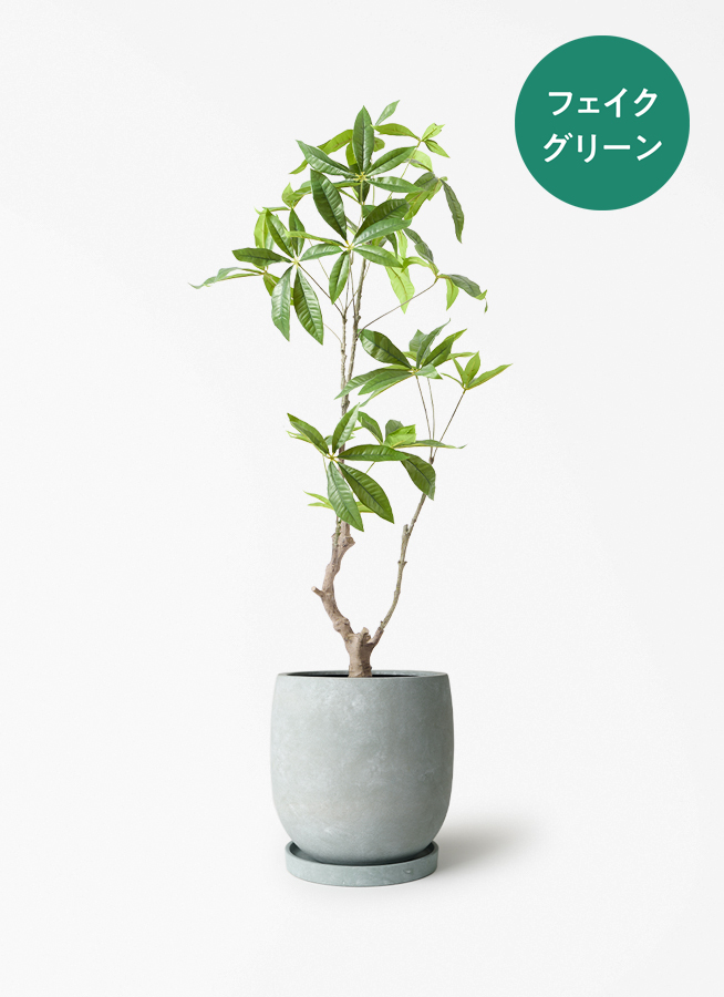 観葉植物【フェイクグリーン】パキラ 90cm ラスターポット 付き | 観葉
