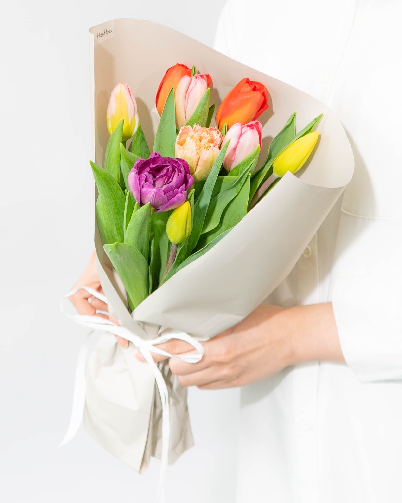 チューリップ 造花 5本セット♡花束  観葉植物 スリーズ ドライフラワー チューリップ5本ブーケ【シェルピンク】【アーティフィシャルフラワー