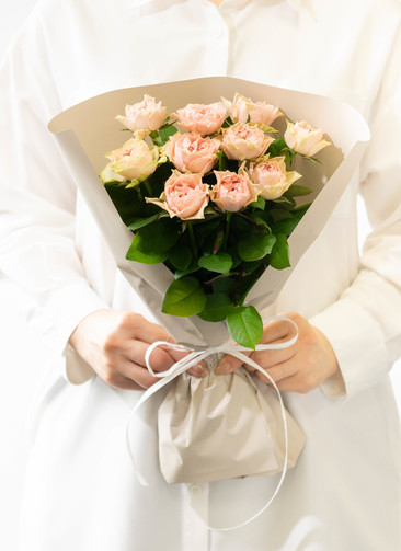 産地直送 バラ花束 ピンク（10本入り）／愛知 榊原薔薇園からお届け
