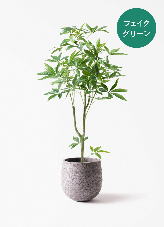 観葉植物【フェイクグリーン】パキラ 120cm コーテス ラウンド グレー