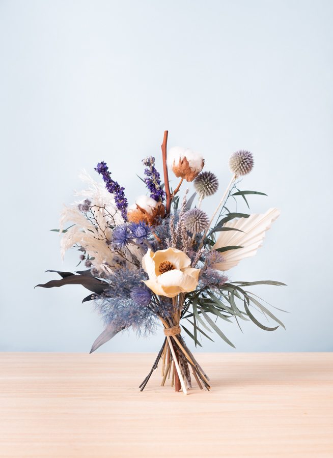 ドライフラワー 花束 ブルー S ドライフラワーならhitohana ひとはな