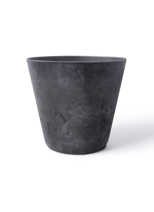 鉢カバー アートストーン ラウンド 7号鉢用 ブラック #GREENPOT AS