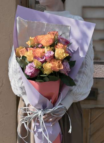 バラ 30本ブーケ ミックス | 花束ならHitoHana(ひとはな)