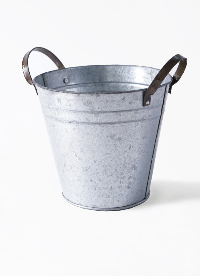 鉢カバー ブリキラウンド 5号鉢用 鉢カバーならhitohana ひとはな