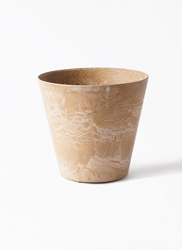 鉢カバー アートストーン 4号鉢用 ラウンドベージュ #GREENPOT AS