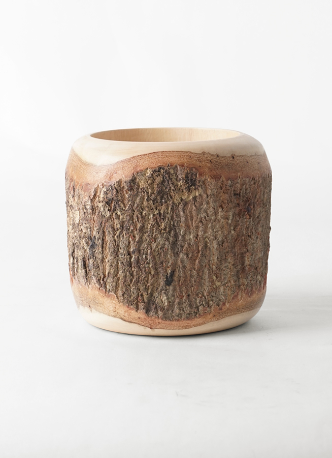 鉢カバー Mango Wood(マンゴーウッド) フラワーベース 4号鉢用