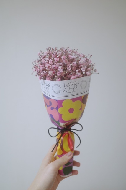 産地直送 かすみ草 花束 Baby's breath BOX サーモンピンク