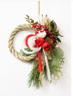 リピーター【 母さんナース 】しめ縄リース4点 お正月飾り しめ縄 しめ縄 赤水引のてづくりお正月飾り M | しめ縄ならHitoHana