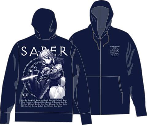 再販】Fate/stay night セイバー天竺パーカー NAVY L｜ホビーの