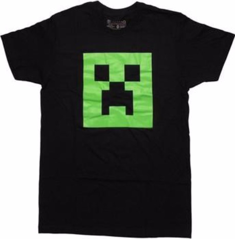 マインクラフト Tシャツ クリーパーフェイス グローインザダーク ブラック Sサイズ ホビーの総合通販サイトならホビーストック