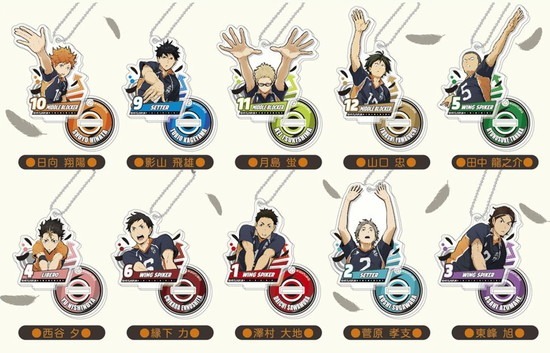 ハイキュー!! スタンドミニアクリルキーホルダー 烏野高校 10個