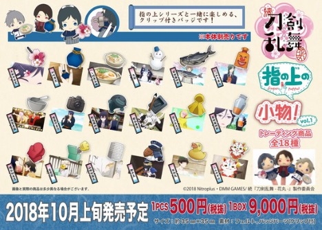 続 刀剣乱舞 花丸 指の上の小物 Vol 1 18個入り1box ホビーの総合通販サイトならホビーストック