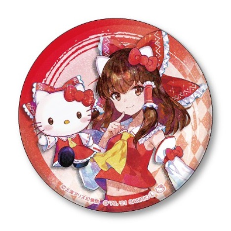 東方 サンリオ 76mmホログラム缶バッジ 博麗霊夢 ハローキティ ホビーの総合通販サイトならホビーストック