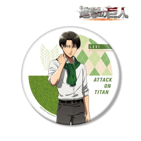 進撃の巨人 描き下ろしイラスト リヴァイ マフラー着用ver Big缶バッジ ホビーの総合通販サイトならホビーストック