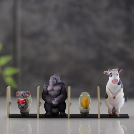 海洋堂 Miniq 佐藤邦雄の動物たち トイレの時間2 6個入り1box ホビーの総合通販サイトならホビーストック