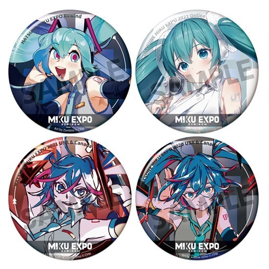 初音ミク HATSUNE MIKU EXPO Rewind 缶バッジ HATSUNE MIKU EXPO Rewind+」グリッター缶バッジ | コラボ商品