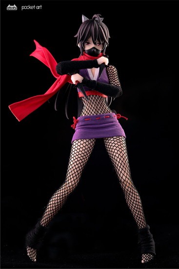 HASUKI  1/12フィギュア　2体セット HASUKI pocket artシリーズ PA002 女忍 萩 1/12 完成品