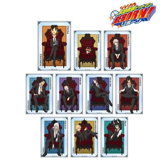 家庭教師ヒットマンREBORN! 玉座Ver トレーディングアクリルカード 家庭教師ヒットマンREBORN！ 描き下ろしイラスト 玉座ver