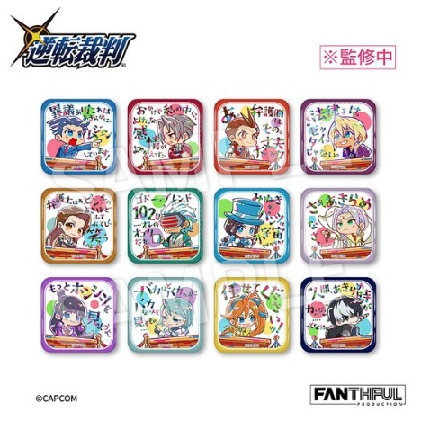 FANTHFUL 逆転裁判シリーズ FP010PWAA2024 缶バッジ（ブラインド 