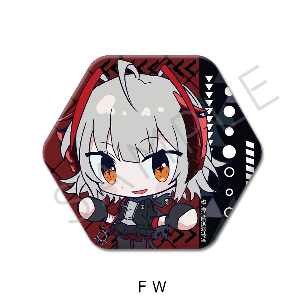 アークナイツ 焔燼曙明 RISE FROM EMBER 六角形缶バッジ F W