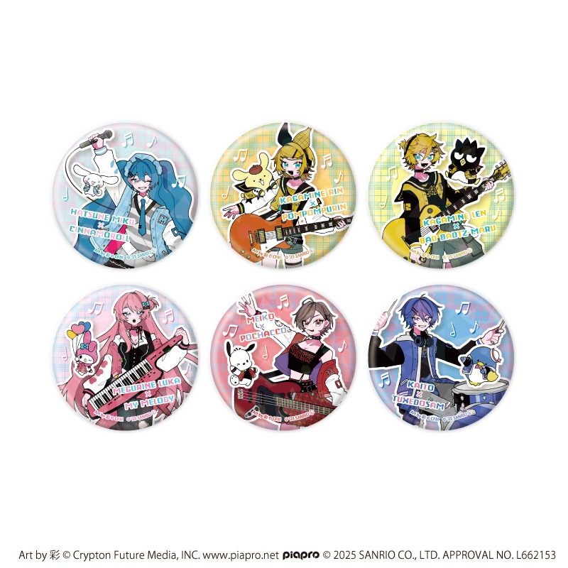 ピアプロキャラクターズ×サンリオキャラクターズ ホログラム缶バッジ