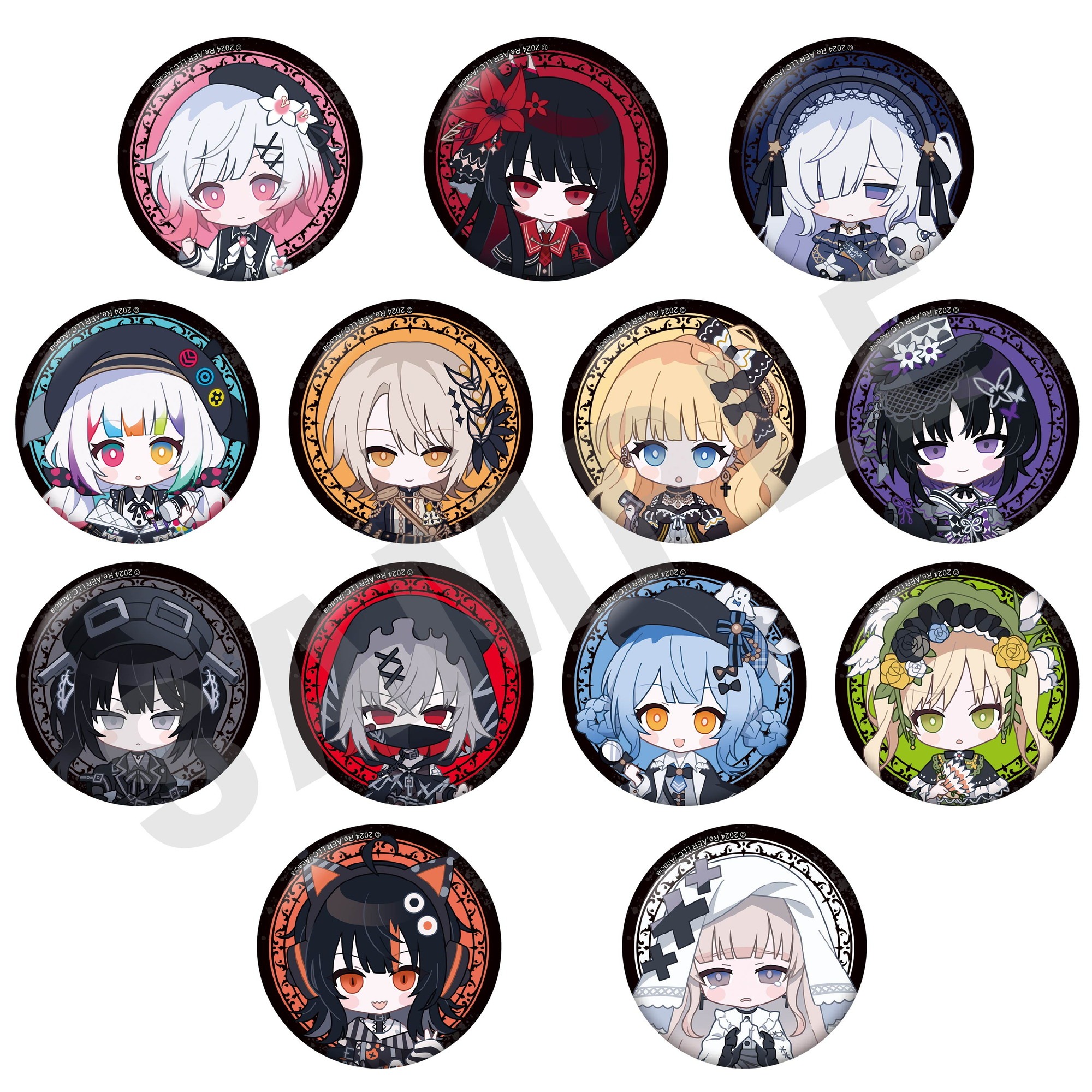 魔法少女ノ魔女裁判 トレーディングミニキャラ缶バッチ 13個入り1BOX