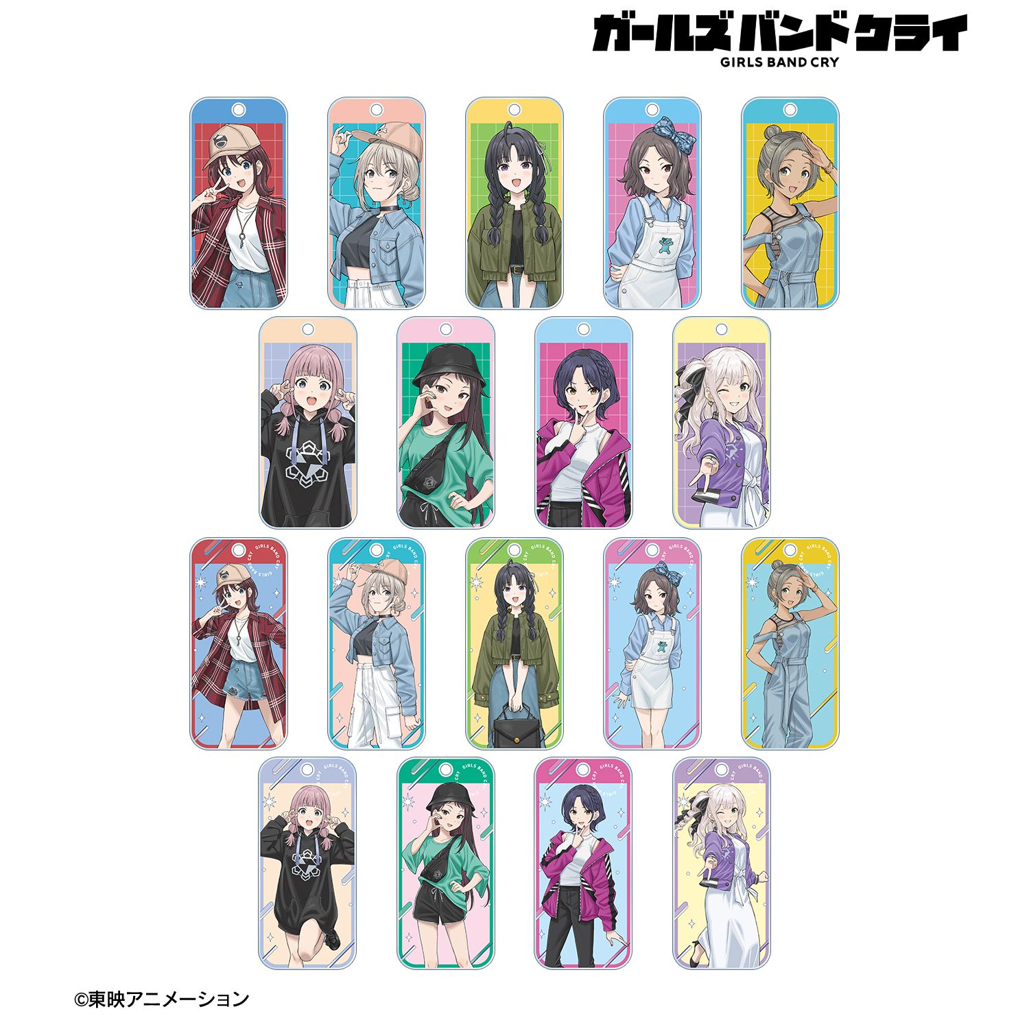 ガールズバンドクライ 描き下ろし 私服ver. トレーディングアクリル 