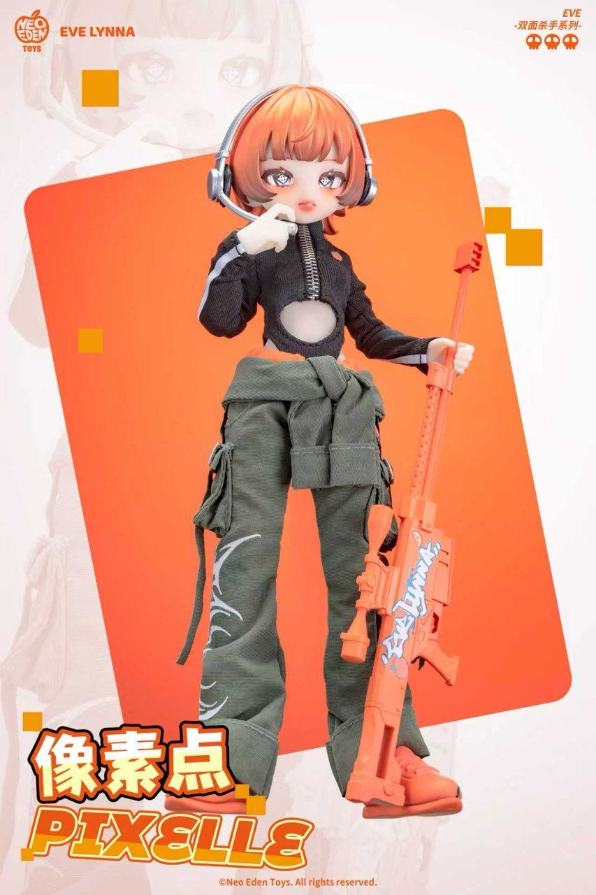 NEO EDEN TOYS Eve lynna 双面の殺し屋シリーズドール PIXELLE