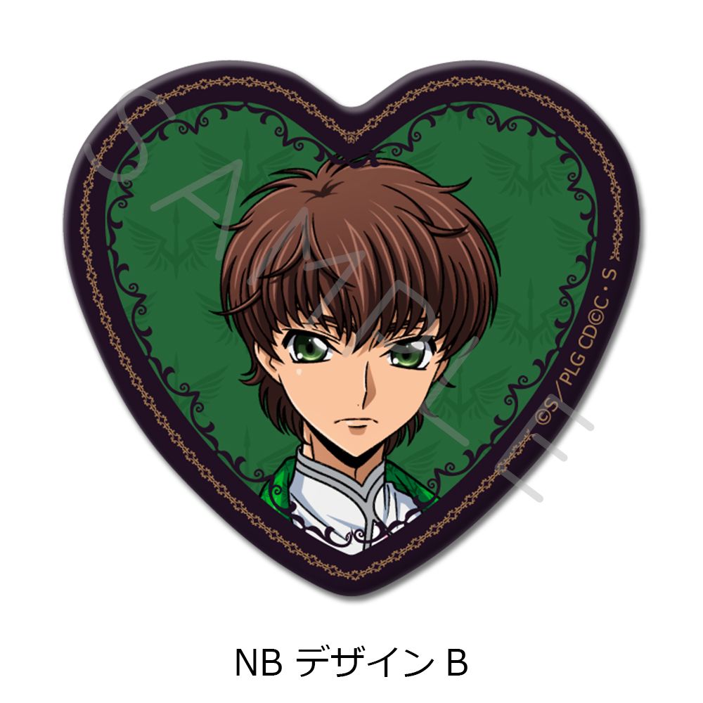 コードギアス 反逆のルルーシュ ハート型缶バッジ 10個入り1BOX