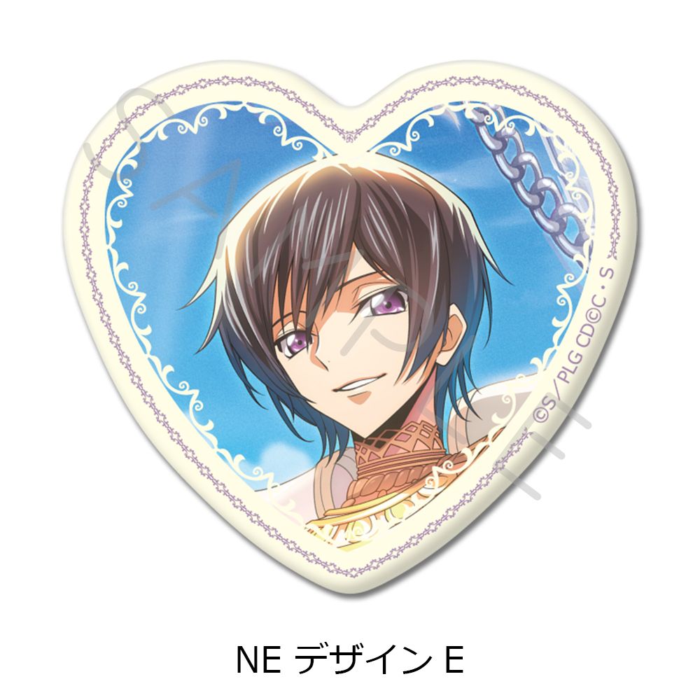 コードギアス 反逆のルルーシュ 一番カフェ ハート型缶バッジ ルルーシュ スーツ コードギアス 反逆のルルーシュ ハート型缶バッジ 10個入り1BOX