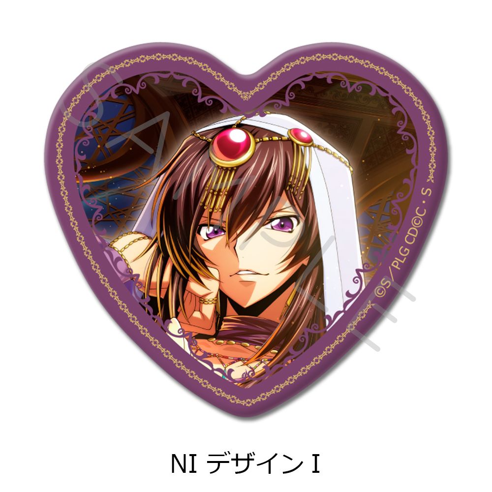 コードギアス 反逆のルルーシュ ハート型缶バッジ 10個入り1BOX