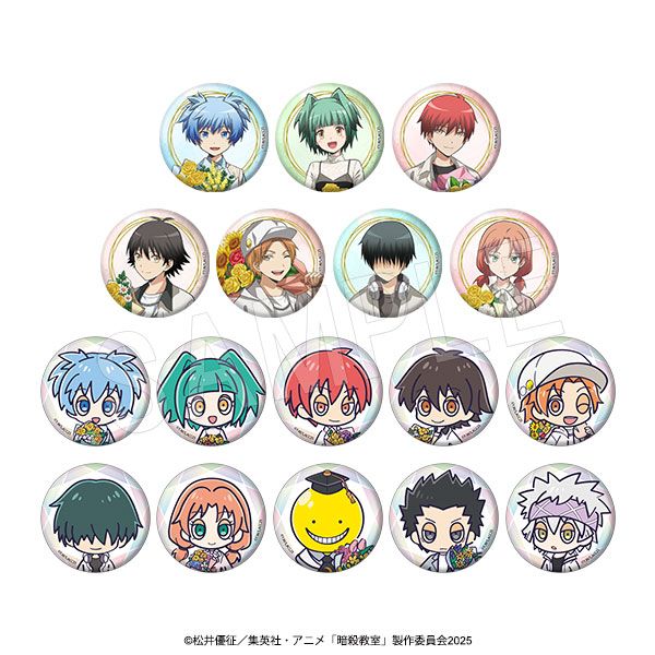 アニメ 暗殺教室 トレーディングホロ缶バッジ フラワーブーケver. 17個