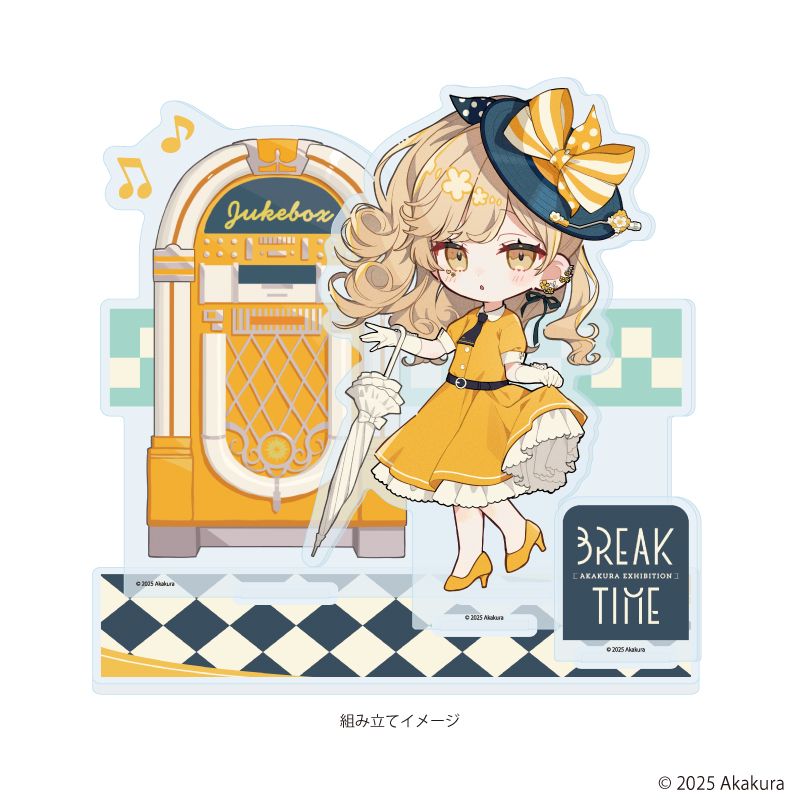 赤倉個展 BREAK TIME アクリルジオラマ 01 レコード 描き下ろし