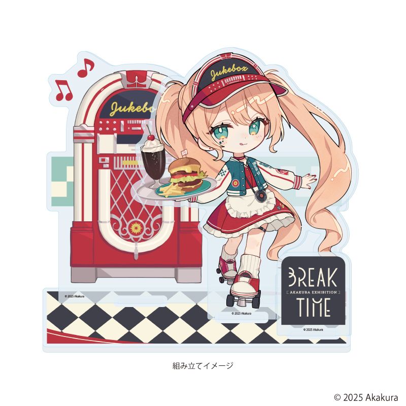 赤倉個展 BREAK TIME アクリルジオラマ 02 ジュークボックス 描き
