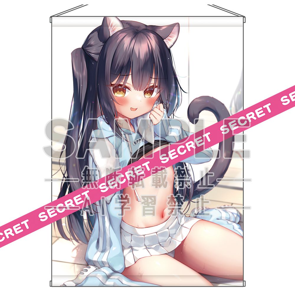イチリ描き下ろし無防備ねこちゃん▽ドキドキX-RATEDタペストリー