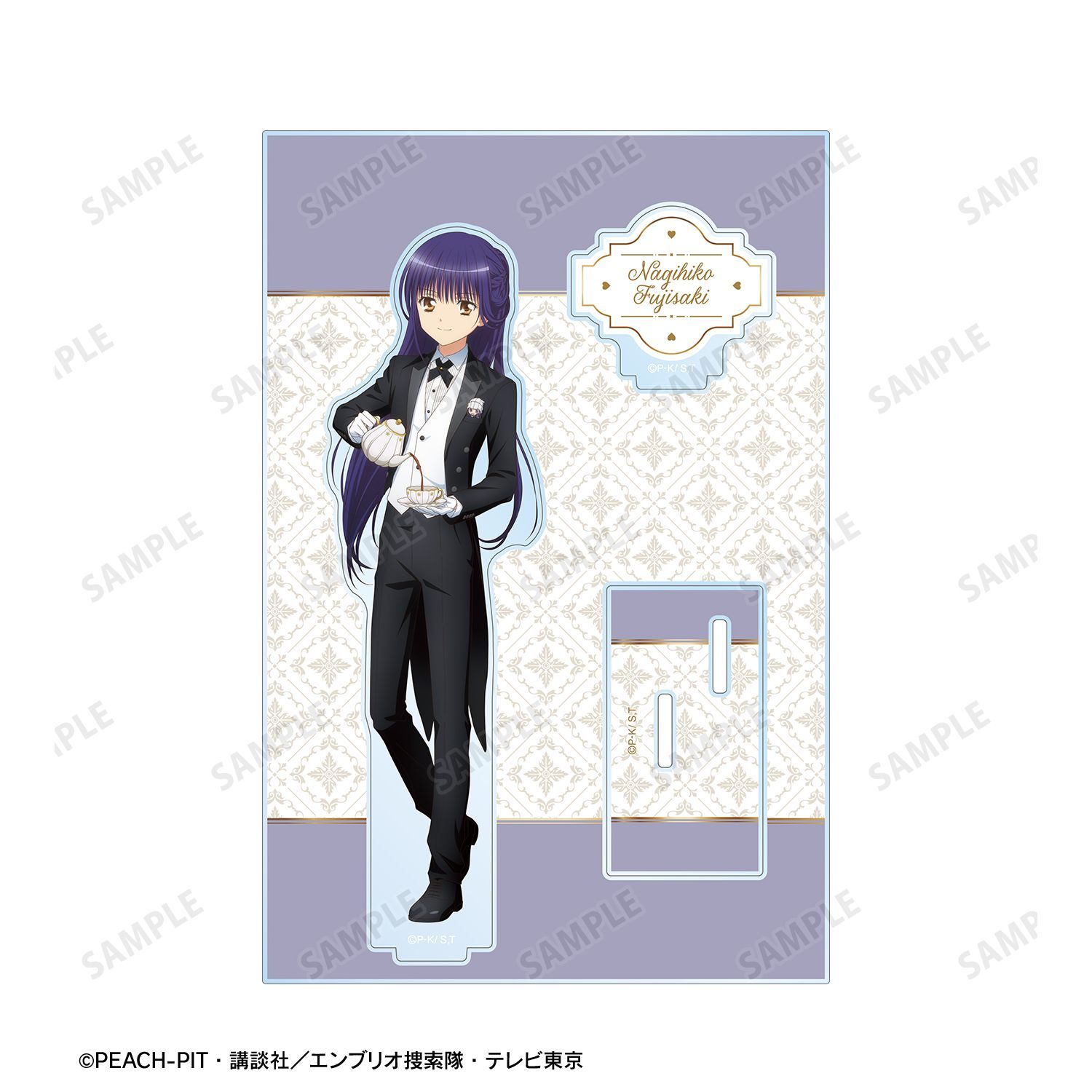 しゅごキャラ　メイド＆執事　缶バッジ　アクリルカード　特典　マルイ　藤咲なぎひこ しゅごキャラ！_描き下ろし 藤咲 なぎひこ メイド&執事ver. 特大