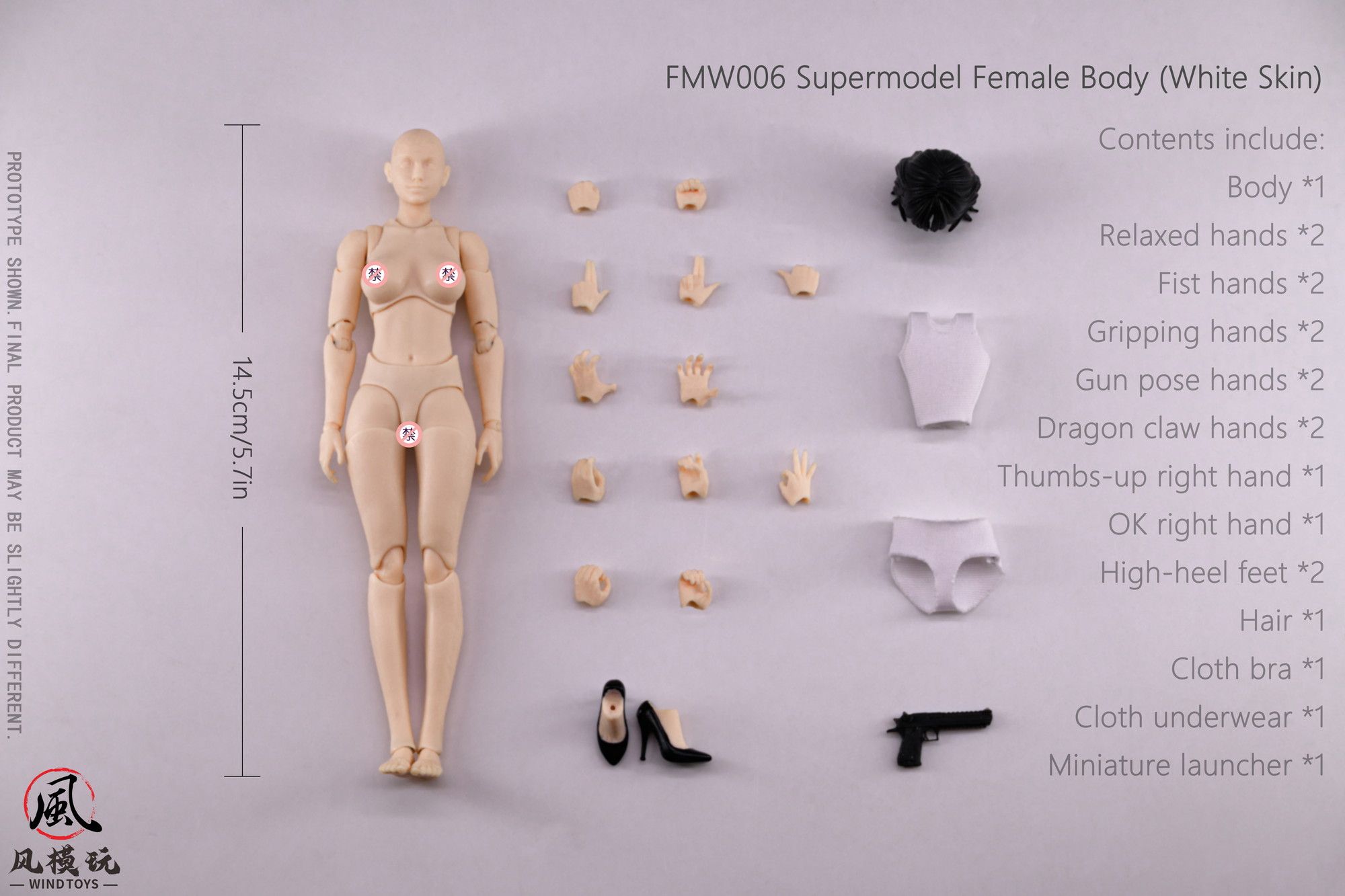 WIND TOYS 1/12スケール 可動フィギュア スーパーモデル女性素体