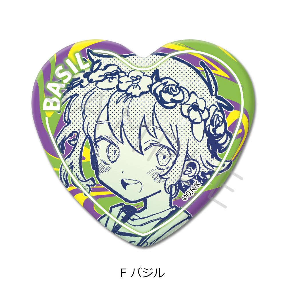 OMORI ハート型缶バッジ F バジル｜ホビーの総合通販サイト ホビーストック