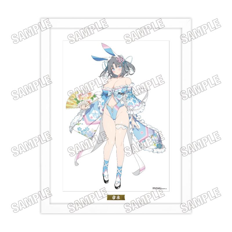 再販】閃乱カグラ 描き下ろしA3複製原画 和風バニーver. 2 雪泉 